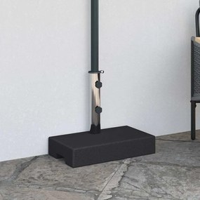 vidaXL Base de guarda-sol retangular granito 25 kg preto