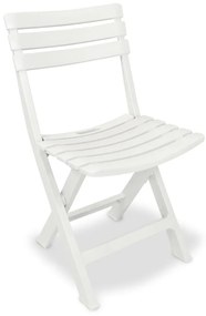 Conjunto bistrô para jardim 3 pcs plástico branco
