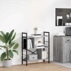 vidaXL Estante Cinza Sonoma 75 x 30 x 91 cm Madeira processada