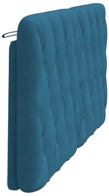 Almofadão de cabeceira 160 cm veludo azul