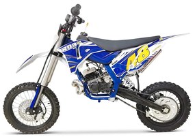 MINI MOTO Crianças MINICROSS gasolina 50cc 9cv Roan 50K 14/12" arranque a pedal Azul