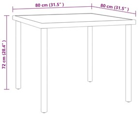 3 pcs conjunto de jantar para exterior aço