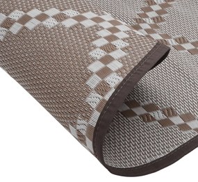 Tapete de exterior Ø160 cm ARAKIL PP castanho