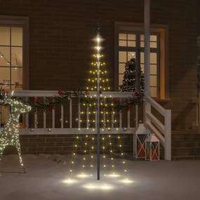 Árvore de Natal para Exterior com 108 LEDs de 180cm - Branco Quente