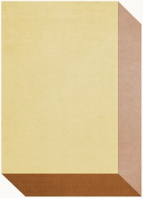 Tapete de pelo curto de lã artesanal Tekla Box