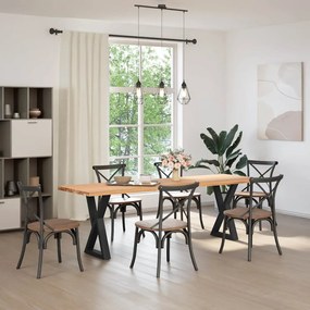 Pés para mesa de jantar 2 peças preto 60x(72-73,3) cm aço