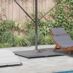 vidaXL Base para chapéu de sol Acabamento em madeira cinza escura