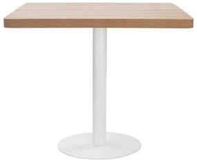 Mesa bistrô 80x80 cm MDF castanho-claro