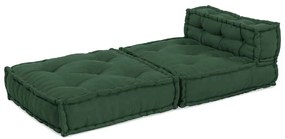 Pufe modular 70x70x54 cm tecido verde