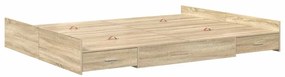 Estrado de cama com arrumação Carvalho sonoma 140 x 190 cm