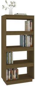 Estante/divisória 60x35x135 cm pinho maciço castanho-mel