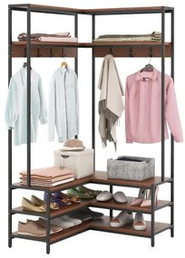 Mesa de cabeceira moderna de meados do século com armário de armazenamento e pernas de metal - preta