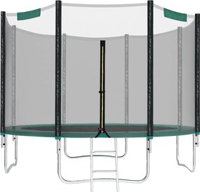 Trampolim  305 cm com rede de segurança verde escuro