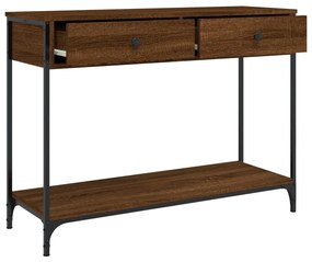 Mesa consola 100x34,5x75 cm derivados madeira carvalho castanho