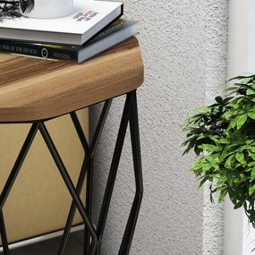 Mesa de Apoio Sofya – Noz Preto – 46cm x 57cm x 46cm
