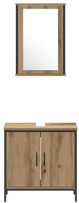 Conjunto de Mobiliário para Banheiro de 4 Peças em Carvalho Artisan e