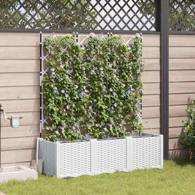 Jardineiras de Jardim 1 pc Branco 120 x 40 x 142 cm Plástico