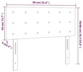 Cabeceira de cama veludo 90x5x78/88 cm azul-escuro