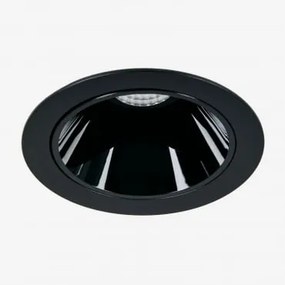Downlight Led Embutido Com Moldura Redonda Ø7 Cm Para Exterior Em Alumínio Luisiana Branco Cálido 2700k & Preto & 8 W & 38º - Sklum