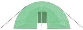 Estufa com estrutura de aço 36 m² 6x6x2,85 m verde