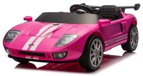 Carro elétrico para Crianças 24V 4x4 Ford GT Rodas Espuma EVA, assento couro ecológico Rosa