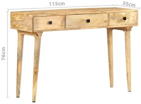 Mesa consola 115x35x76 cm madeira de mangueira maciça