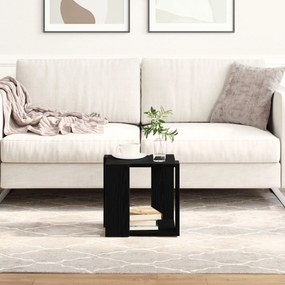 Mesa de Centro Carvalho Preto MDF 32 x 32 x 30 cm Simples