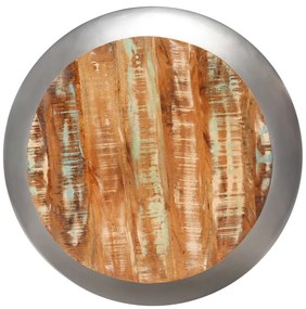 Mesa de centro 68x68x30 cm madeira recuperada maciça cinzento
