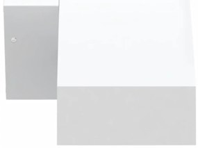Candeeiro parede LED exterior c/ sensor alumínio fundido branco