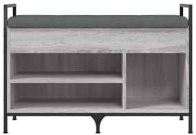 Banco sapateira 85,5x32x57,5 cm derivados madeira cinza sonoma