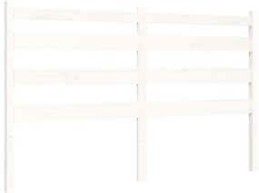 Cama sem colchão 160x200 cm madeira de pinho maciça branco