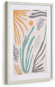 Kave Home - Quadro Kamara algas marinhas multicolor 50 x 70 cm
