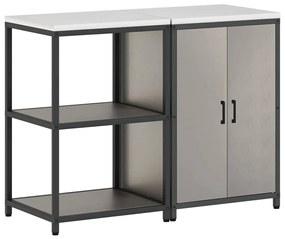 Conjunto de Armazenamento de Cozinha 2 pcs Ferro Enferrujado