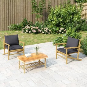 vidaXL Mesa de centro para jardim 90x55x37 cm bambu