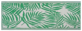 Tapete de exterior com padrão de folhas de palmeira verde 60 x 105 cm KOTA Beliani