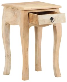 Mesa de cabeceira 28x28x46 cm madeira de mangueira maciça