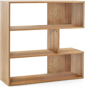 Estante Aberta 84 x 29,5 x 83,5 cm com 3 Prateleiras Estante Livros Sala Quarto Estúdio Escritório Natural