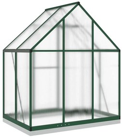 Estufa com estrutura de base 169x114x202 cm alumínio verde