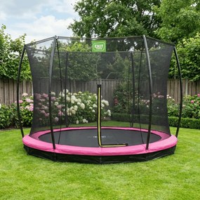 Trampolim de solo Silhouette ø305 cm com rede de segurança - rosa
