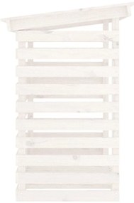 Suporte para lenha 108x73x108 cm pinho maciço branco