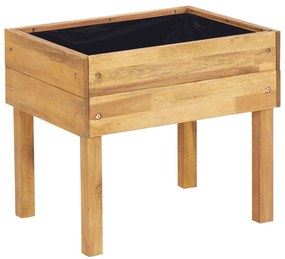 Vaso de jardim elevado 50x40x45 cm madeira acácia maciça