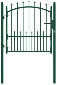 Portão para cerca com espetos 100x100 cm aço verde