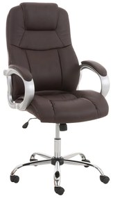 Cadeira de escritório BIG Apoll imitação de couro V2 castanho