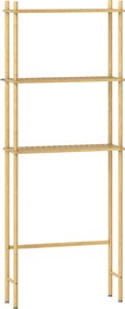 HOMCOM Prateleira para vaso sanitário 3 níveis Estante de banheiro, economiza espaço Madeira natural 69 x 25,5 x 181 cm | Aosom Portugal
