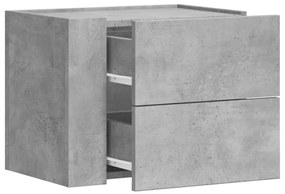 Mesas de cabeceira de parede 2 pcs 45x30x35 cm cinzento cimento