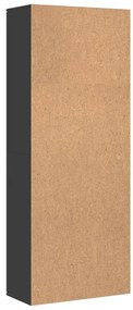 Armário alto 70x35x180 cm derivados de madeira preto