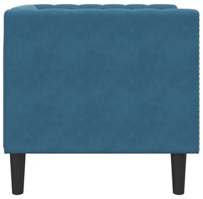 Sofá chesterfield veludo azul