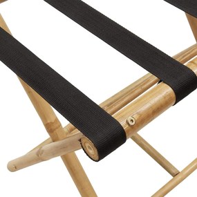 Suporte de bagagem dobrável 62x42x50,5 cm bambu