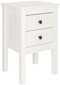 Mesas de cabeceira 2 pcs 40x35x61,5 cm pinho maciço branco