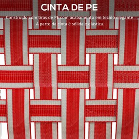 Conjunto de 2 Cadeiras de Campismo Dobráveis com Apoios de Braço Capacidade 120 kg para Terraço 57x57x94 cm Vermelho